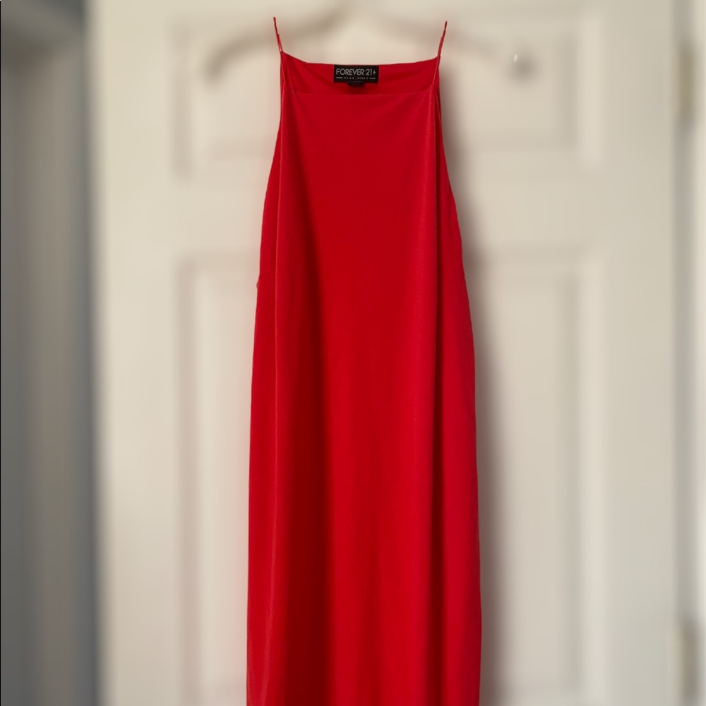 Forever 21 Plus Cowl Mini Bodycon Dress in Red